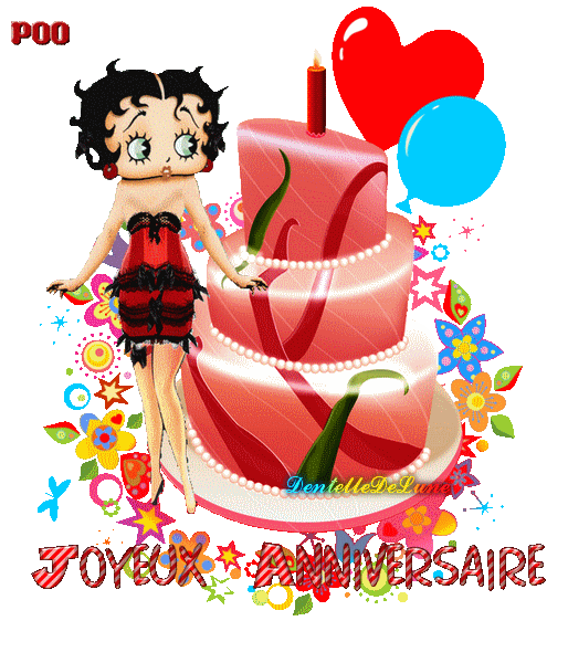 Happy Birthday Gif Gif Joyeux Anniversaire Humour Avec Betty Boop Les Gifs Animes De Dentelledelune Yesbirthday Home Of Birthday Wishes Inspiration